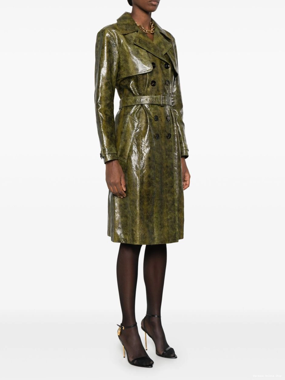 Cheap trench coat Women Versace leather 0730